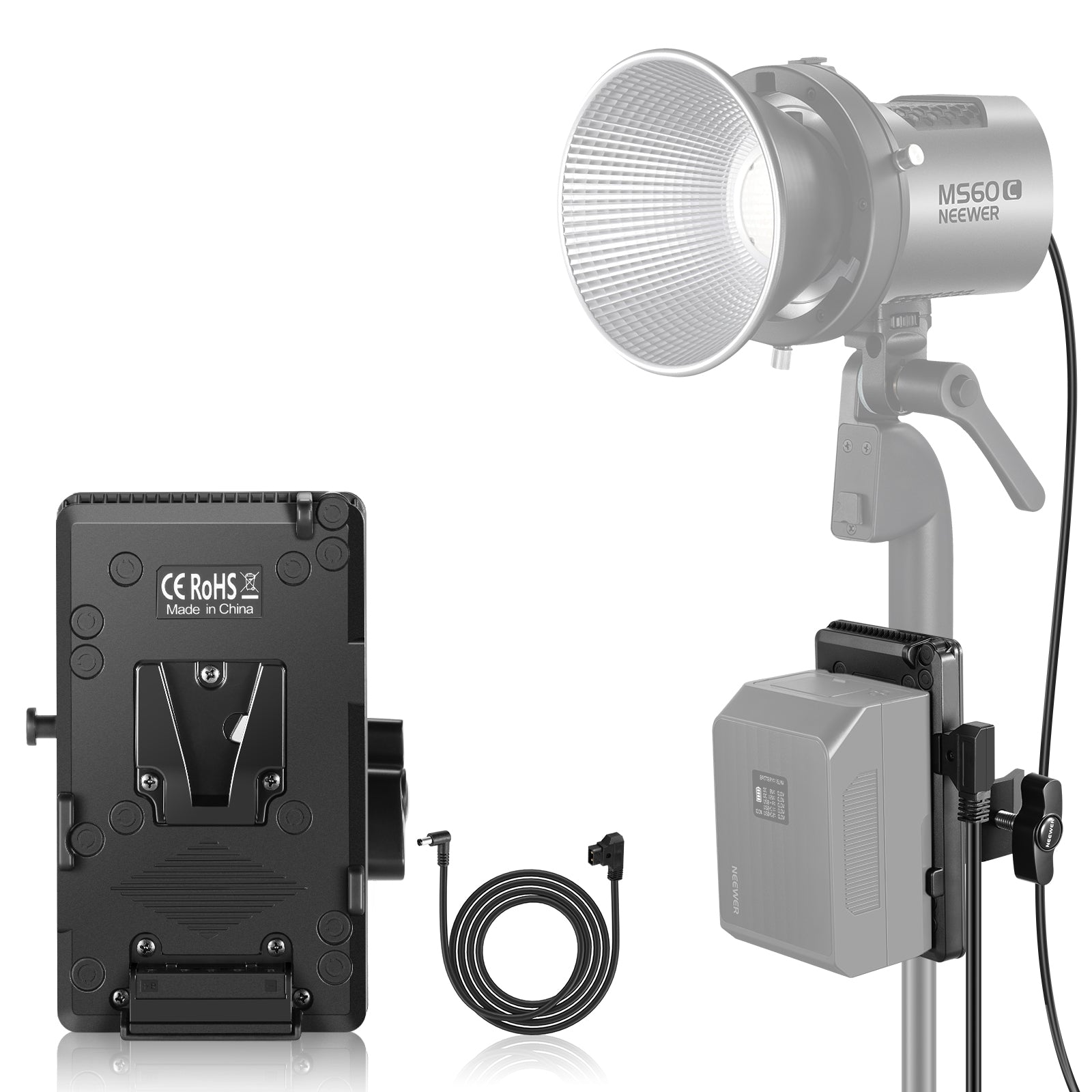 NEEWER V Mount Battery Plate & D Tap to DC Cable