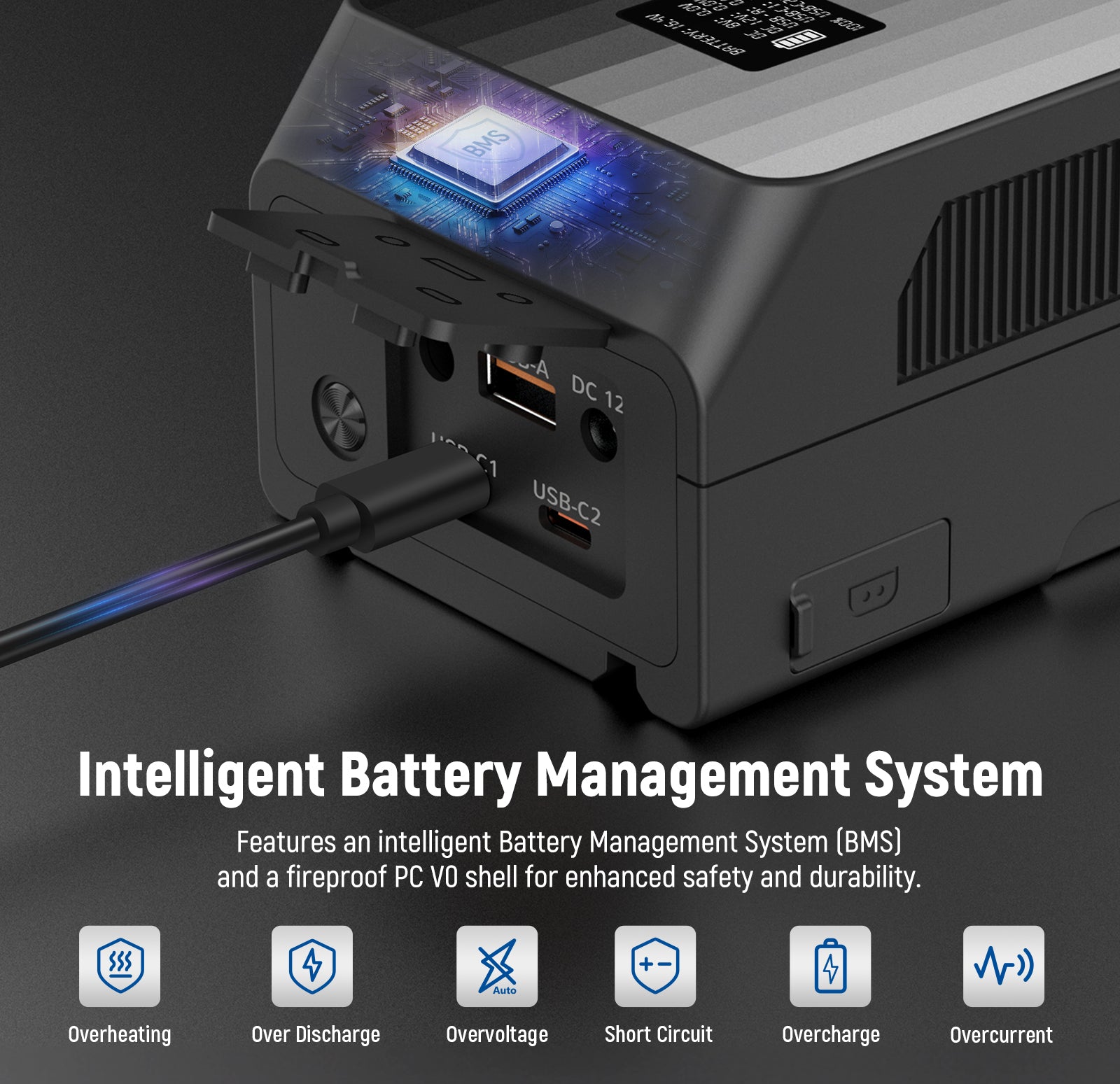 NEEWER PS099EP Mini V lock battery features an intelligent battery management system.