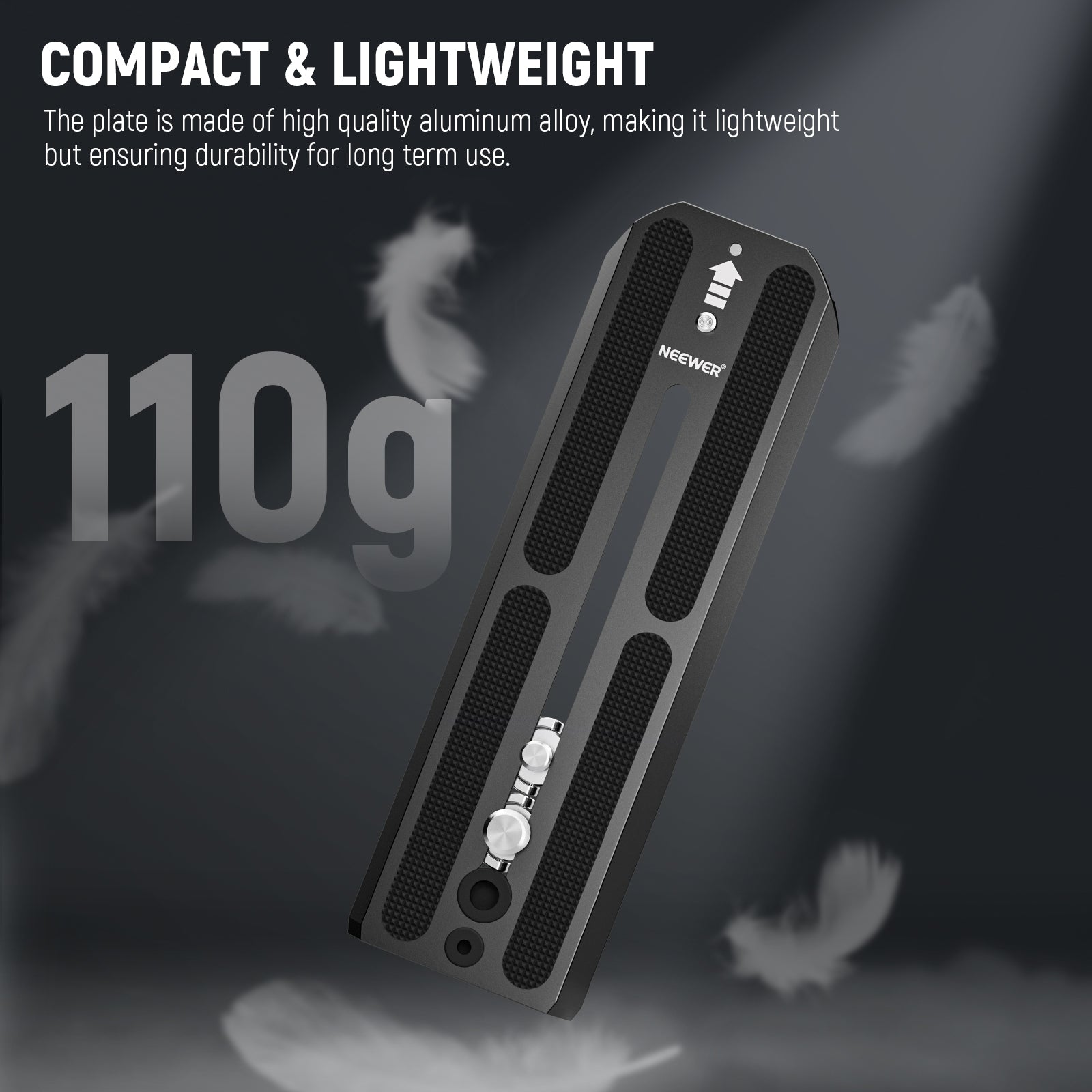 NEEWER QR6 Quick Release Plate For 501PL 504PL is compact.