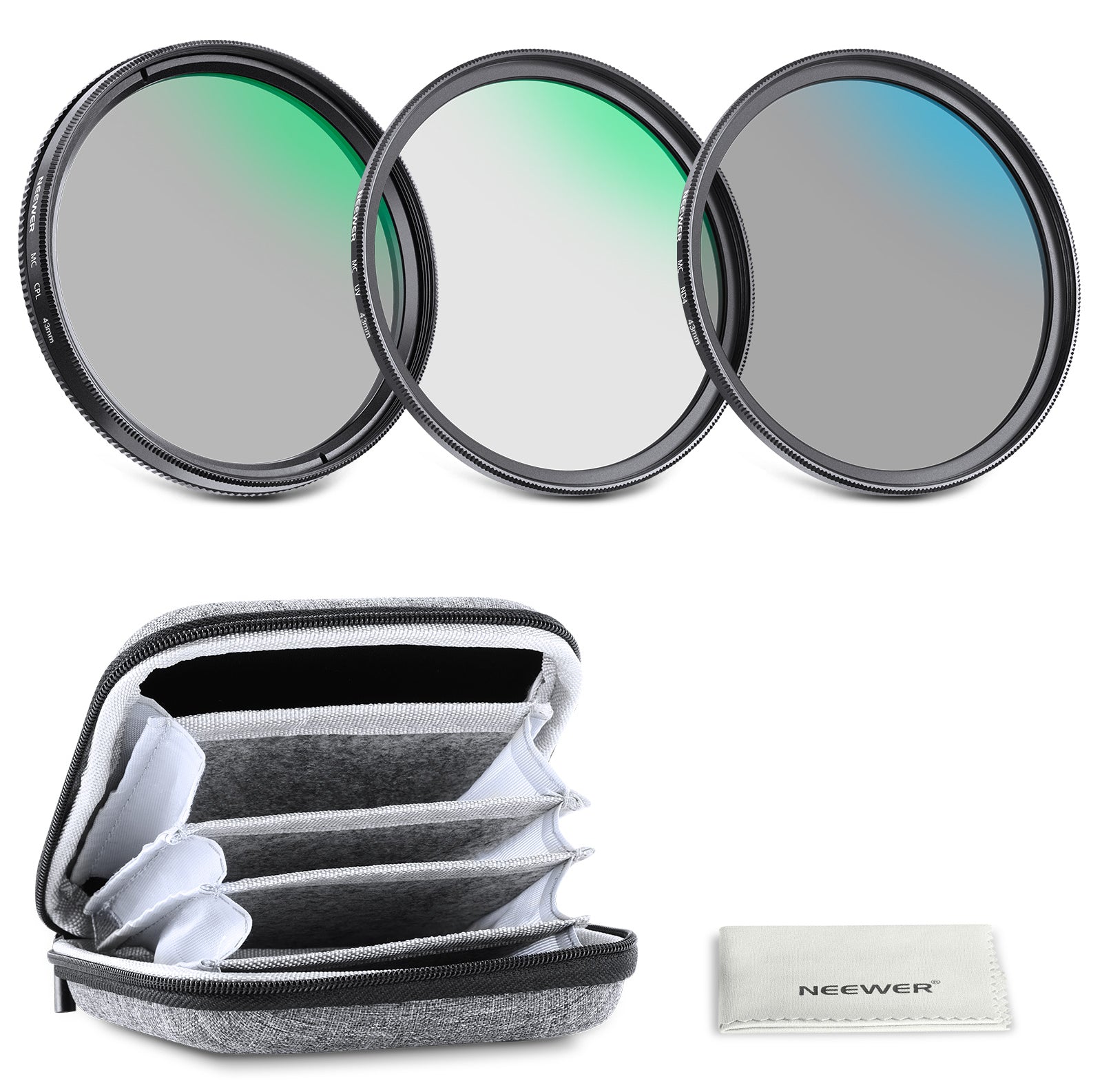 NEEWER Lens Filter Kit (ND4+CPL+UV Lens Filter)