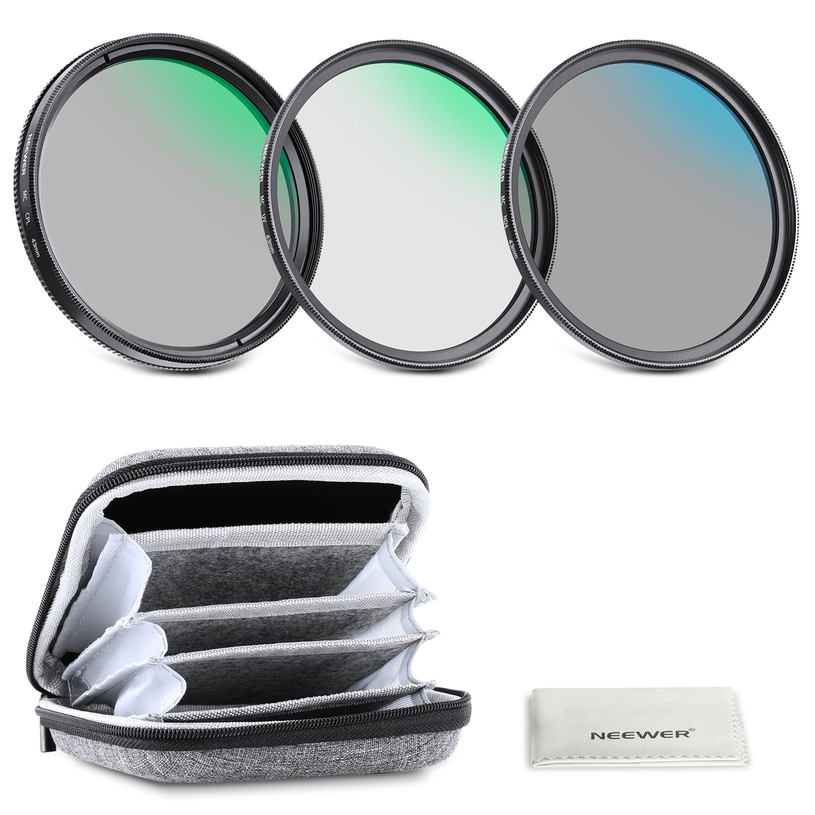 NEEWER Lens Filter Kit (ND4+CPL+UV Lens Filter)