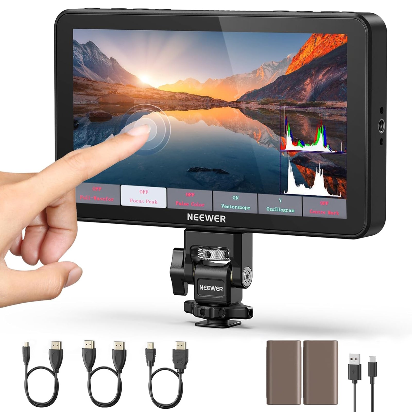 NEEWER F700 Touch Screen Camera Monitor+2* NP-F750 Battery Kit