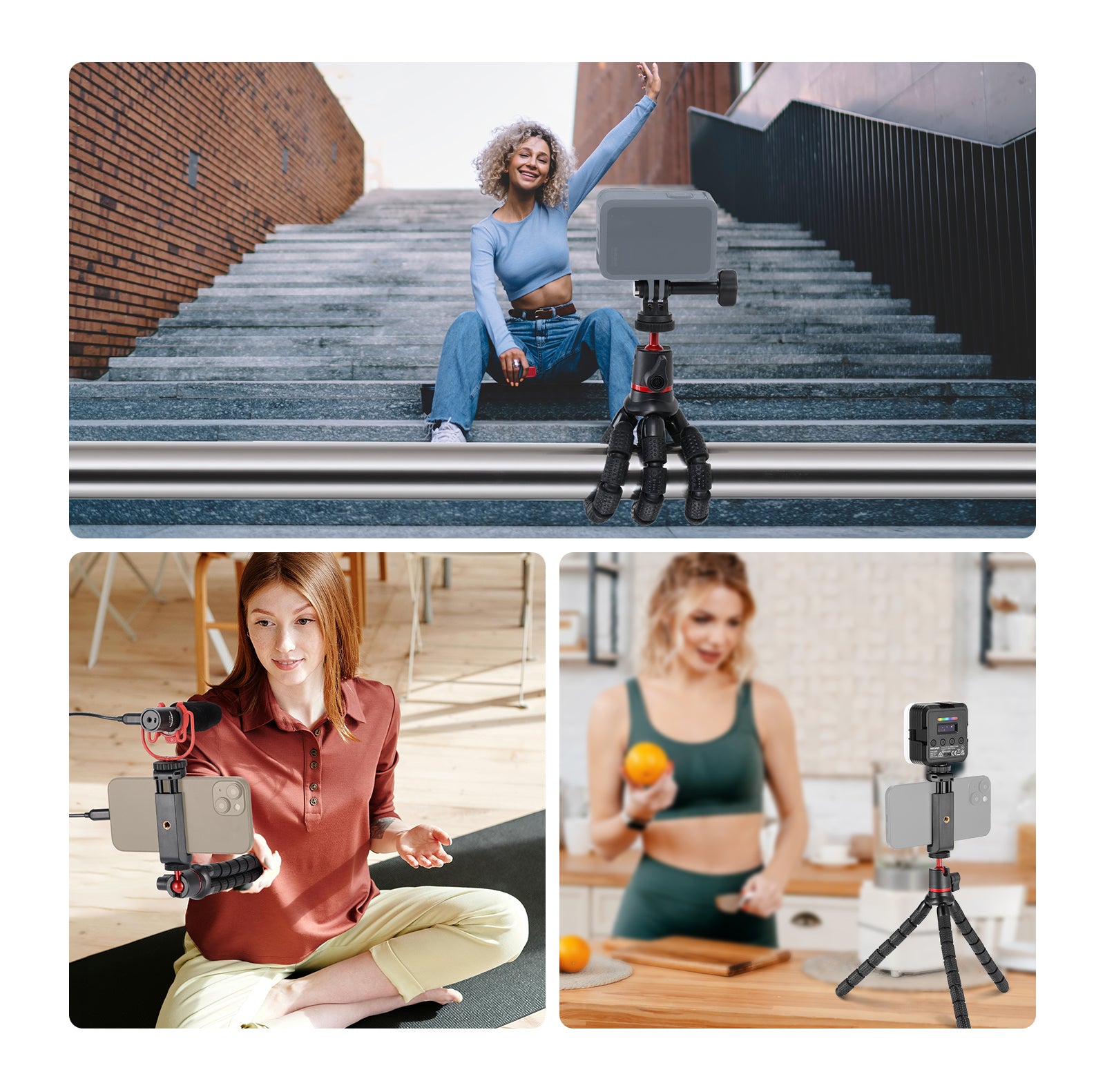 Scenarios for NEEWER T72 Flexible Mini Phone Tripod