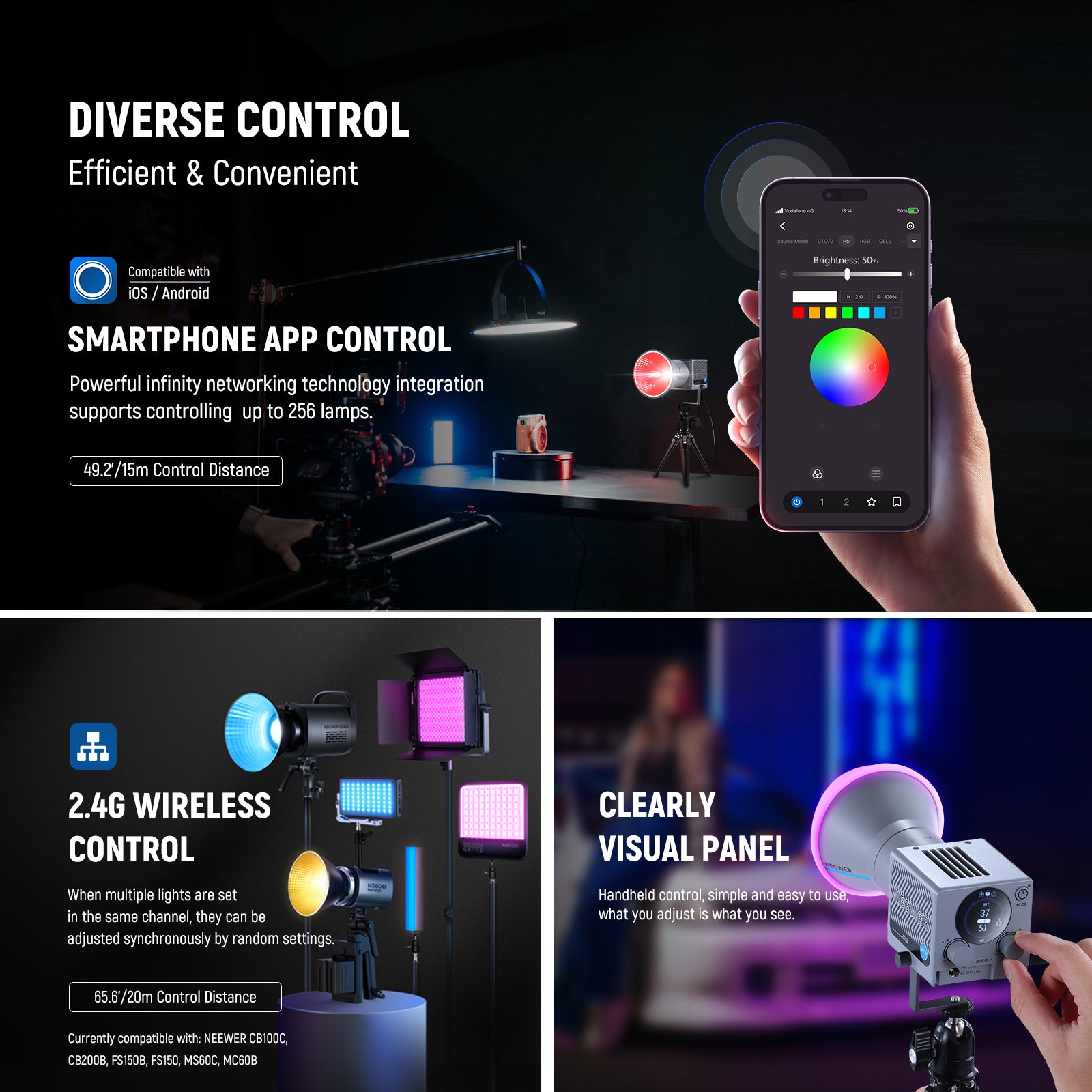 Methods for Controlling NEEWER HS60C Portable LED Video Light