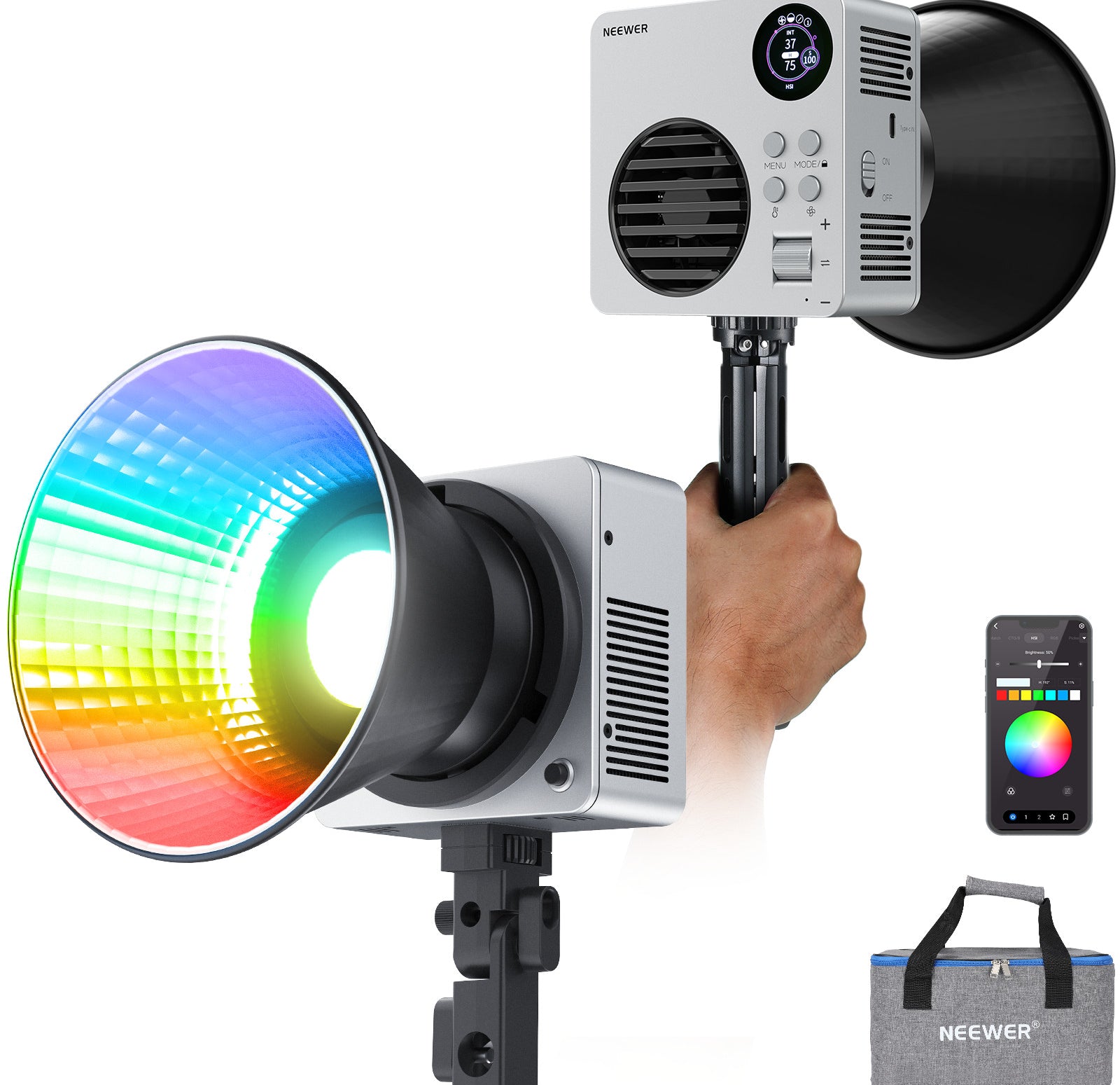 NEEWER HB80C 80W RGBWW Mini COB LED Video Light