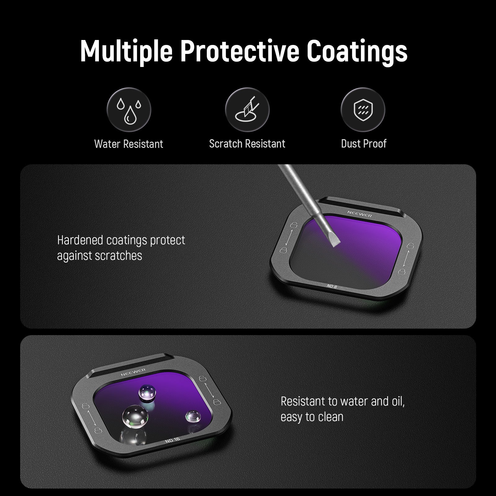 Multiple protective coatings resist water
