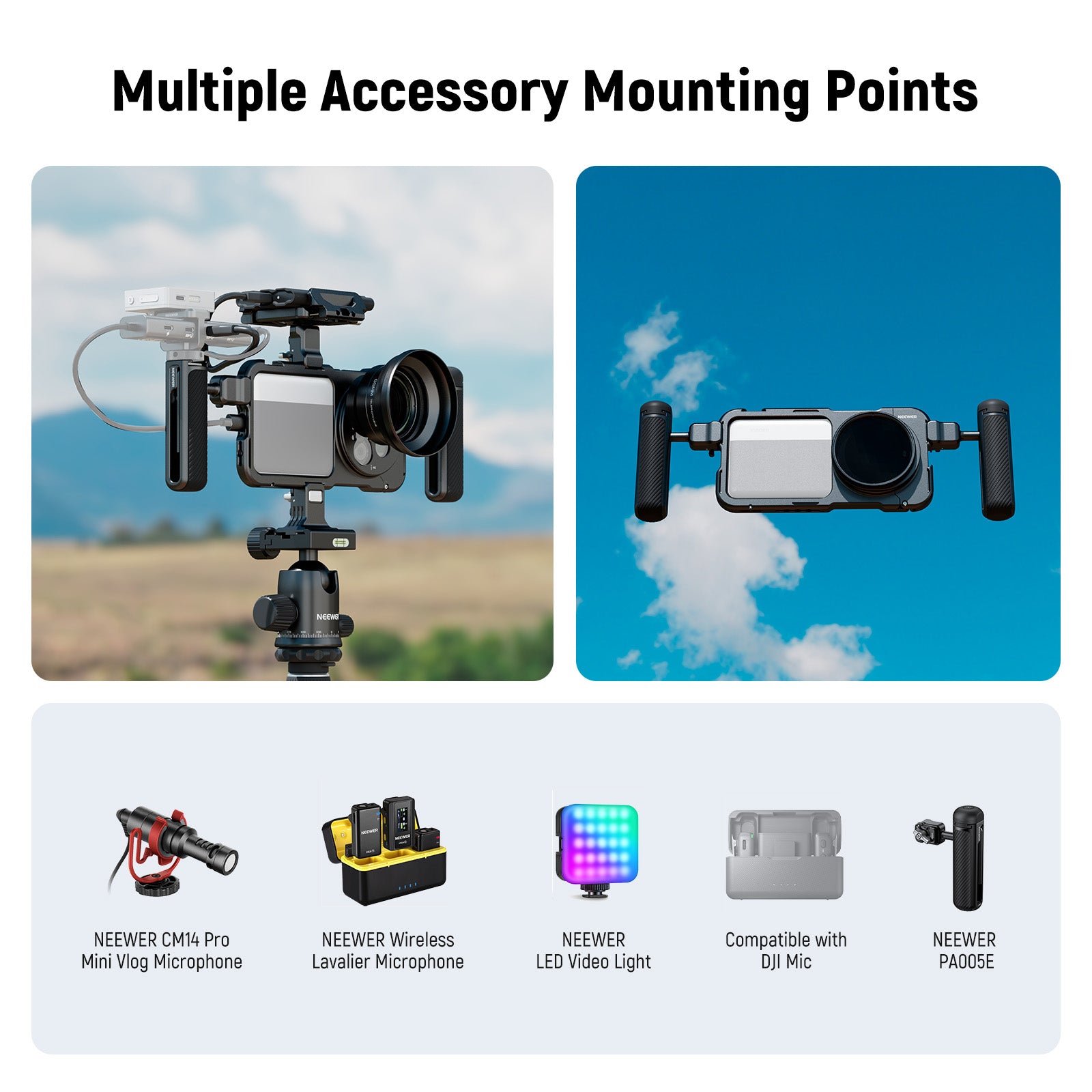 NEEWER PA091 Phone Cage Kit for Xiaomi 15 Ultra offers Multiple Accessory Mounting Points