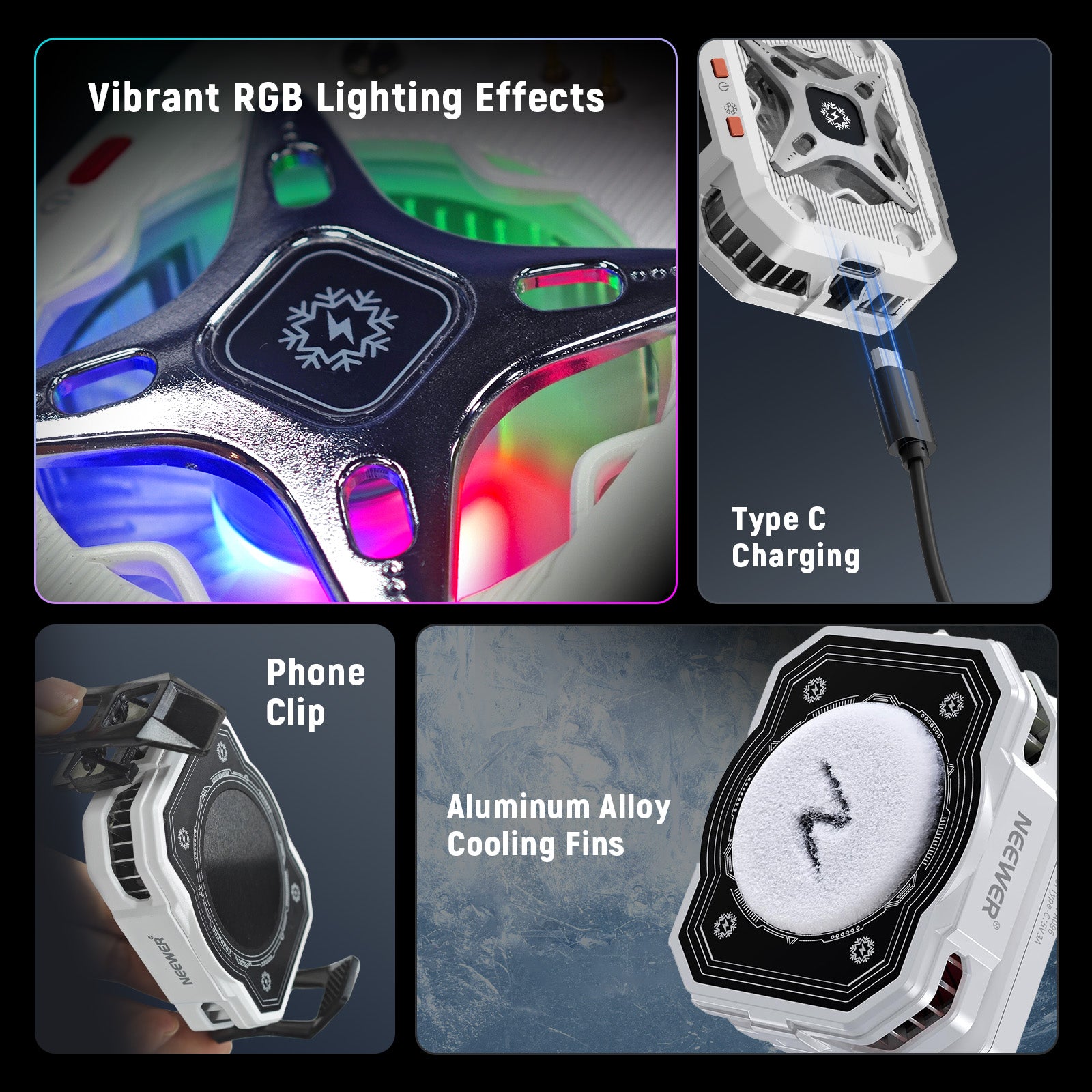 Aluminum Alloy Phone Cooling Fan