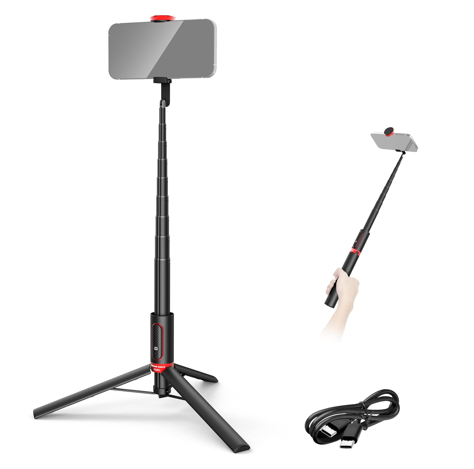 NEEWER PA991 57.9" One Touch Set Up Selfie Stick Tripod