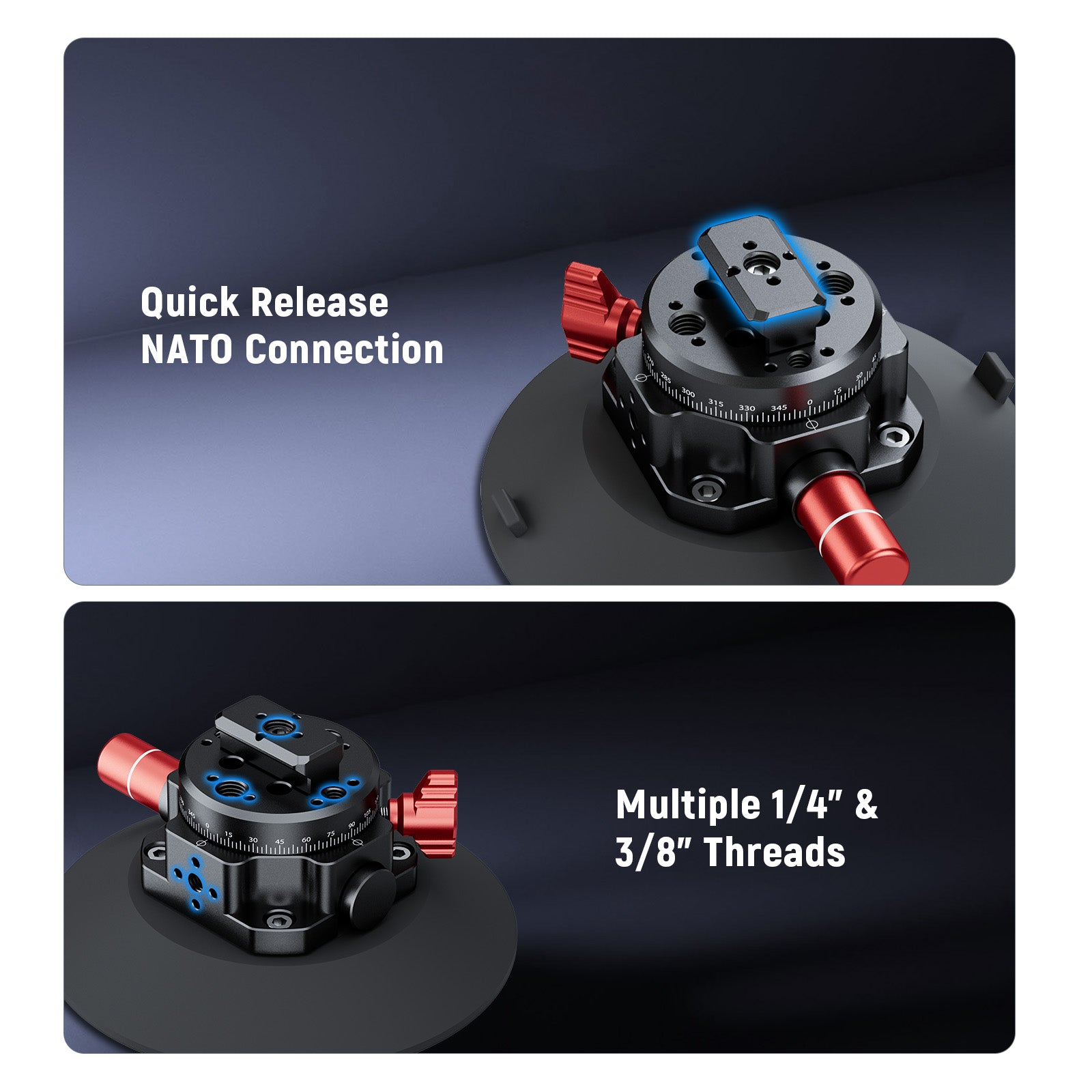 The NATO rail offers a quick and efficient way to assemble and release your equipment.