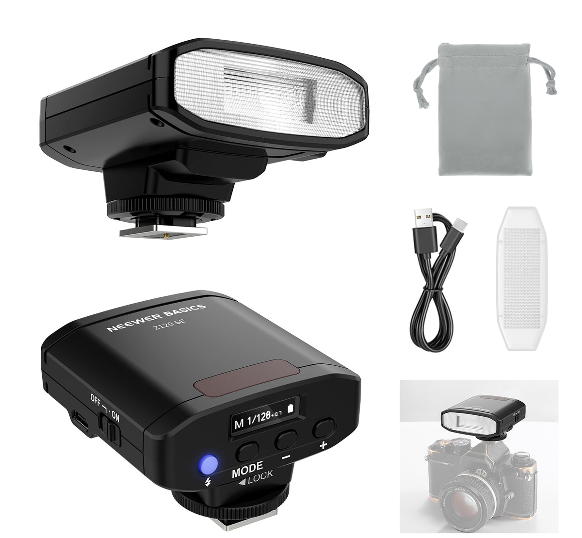 NEEWER Z120 SE Portable Retro Styled Mini Camera Flash