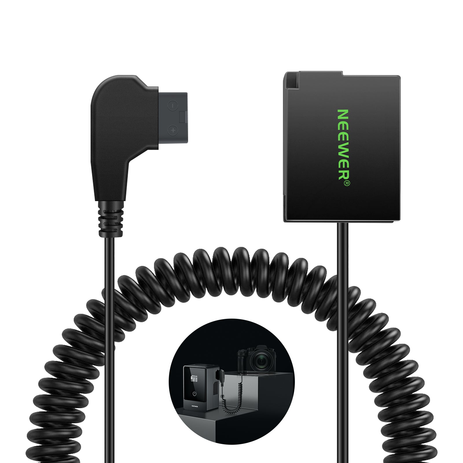 NEEWER D Tap to DMW-BLC12 Dummy Battery for V Mount Battery