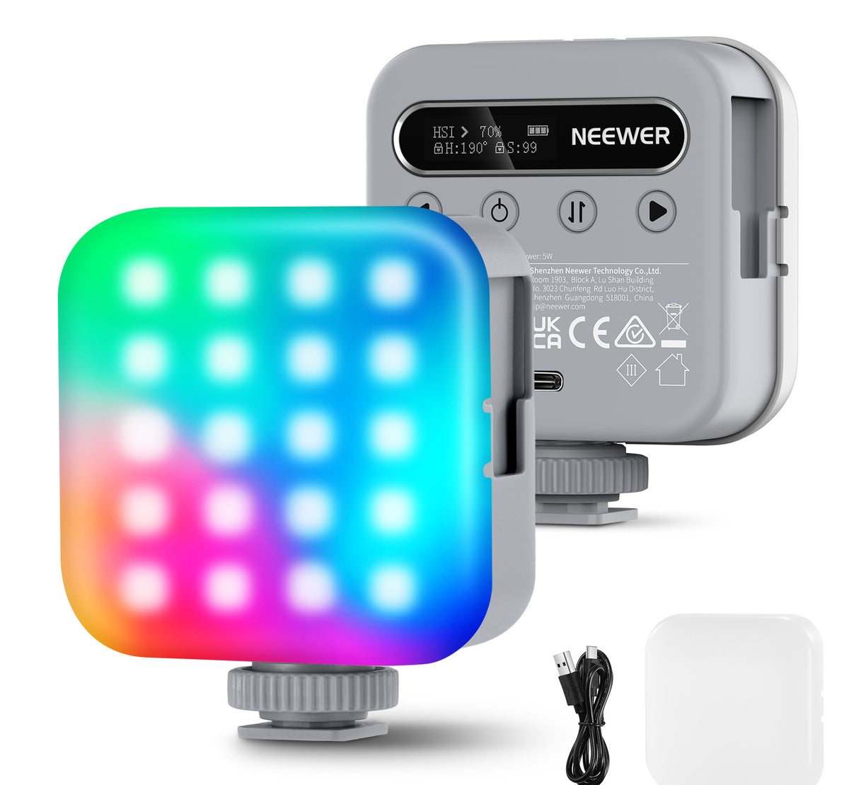 NEEWER BL60C 360° Full Color Magnetic RGB Video Light