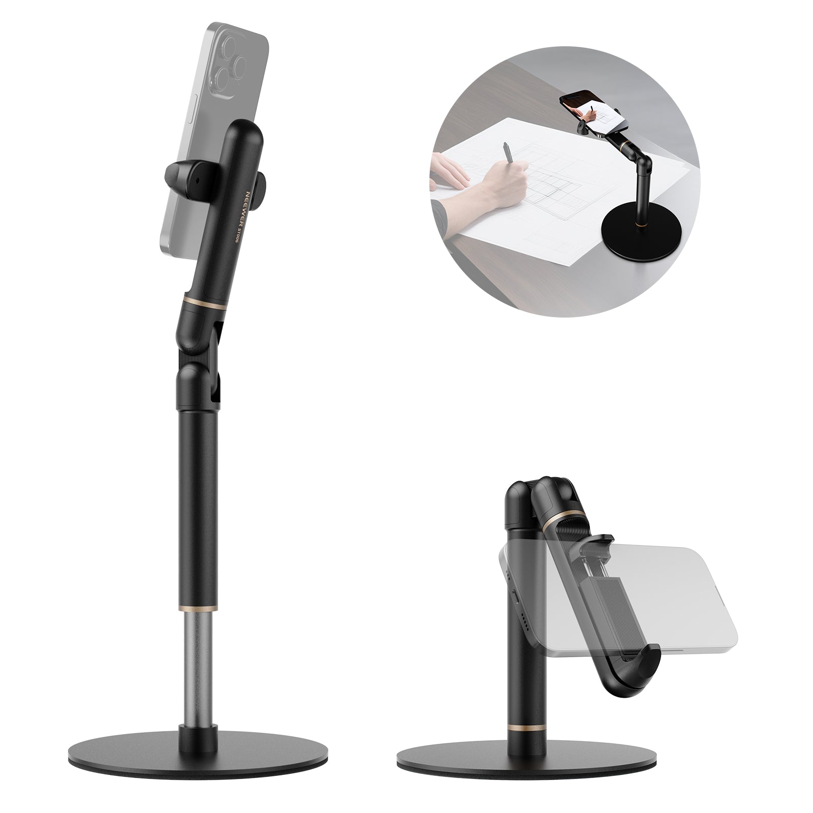 NEEWER ST006 Adjustable Phone Holder Stand for Desktop