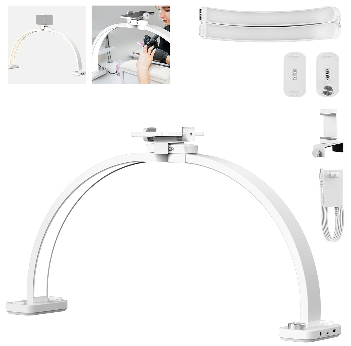 NEEWER HM01-D 29" 40W Foldable LED Nail Tech Arc Lamp