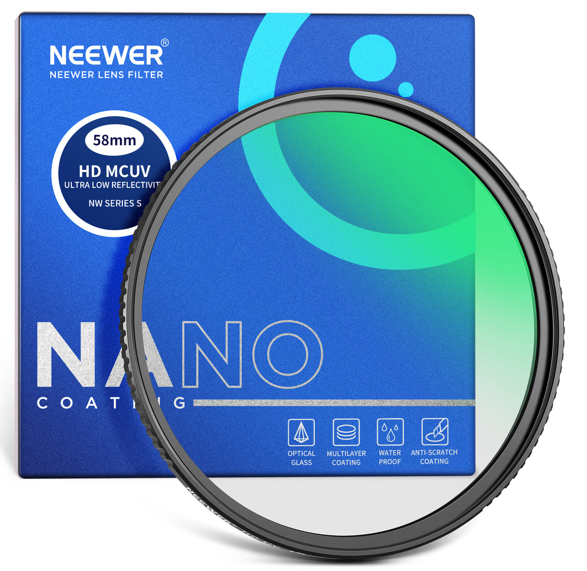 NEEWER Ultra Low Reflectivity UV Lens Filter