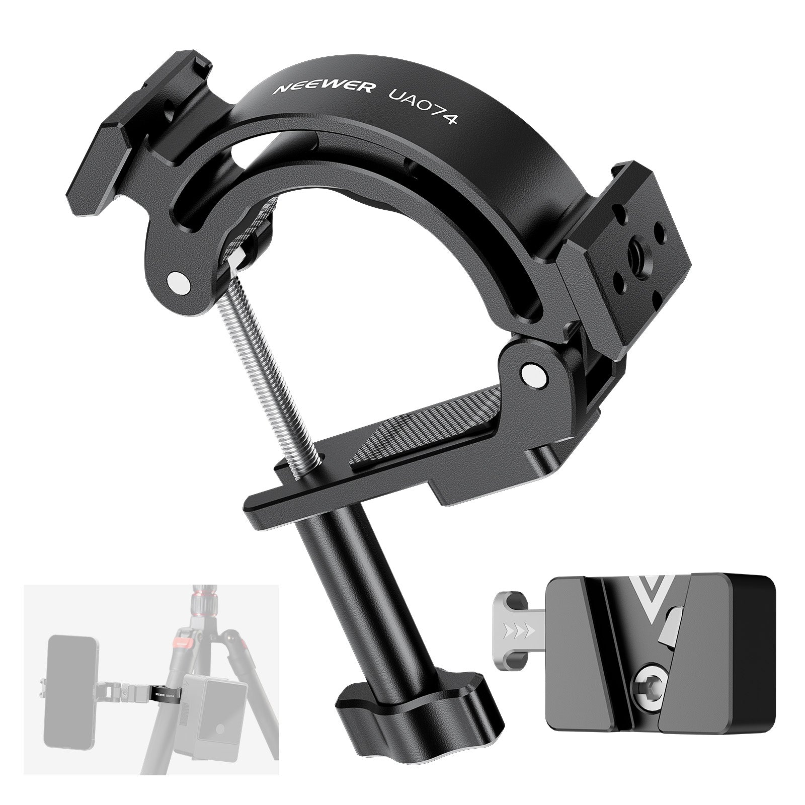 NEEWER Super Clamp Tripod Mount with V Mount Battery Plate