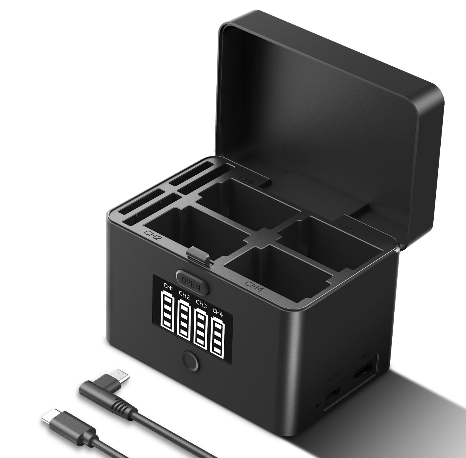 NEEWER NW-ZP4 2-in-1 Four Channel USB Battery Charger