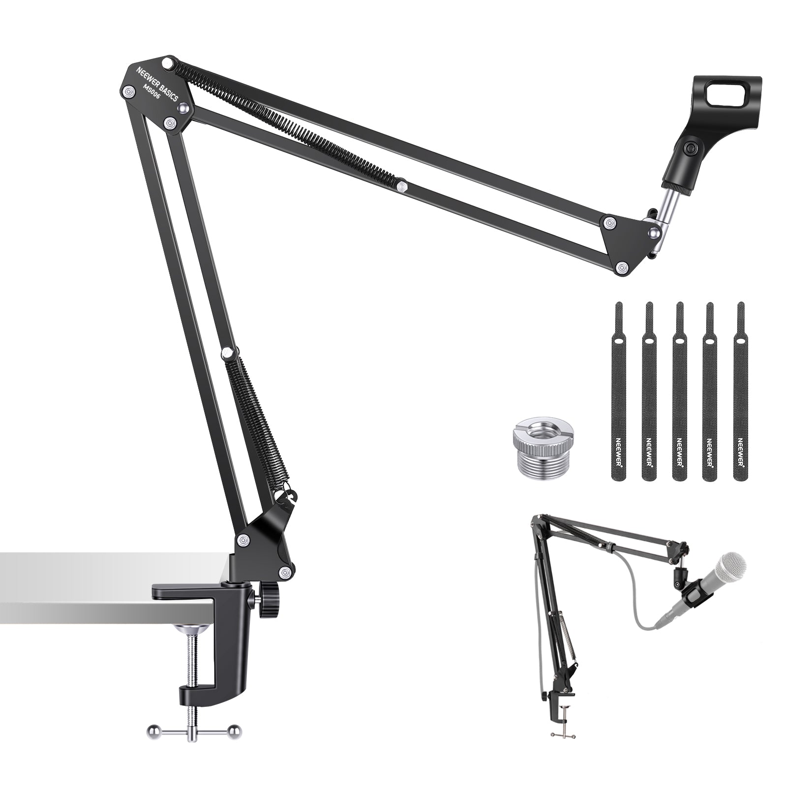 NEEWER MS006 Desktop Microphone Boom Arm Stand Kit