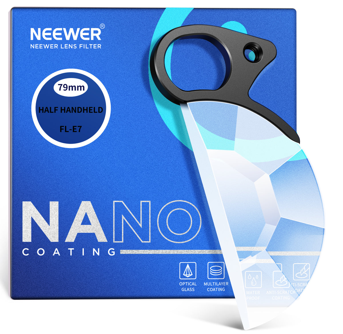 NEEWER 79mm Half Moon Kaleidoscope Prism Lens Filter