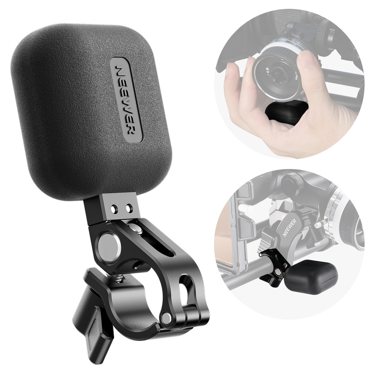 NEEWER PG010 Palm Support with 15mm Rod Clamp for Mini Follow Focus
