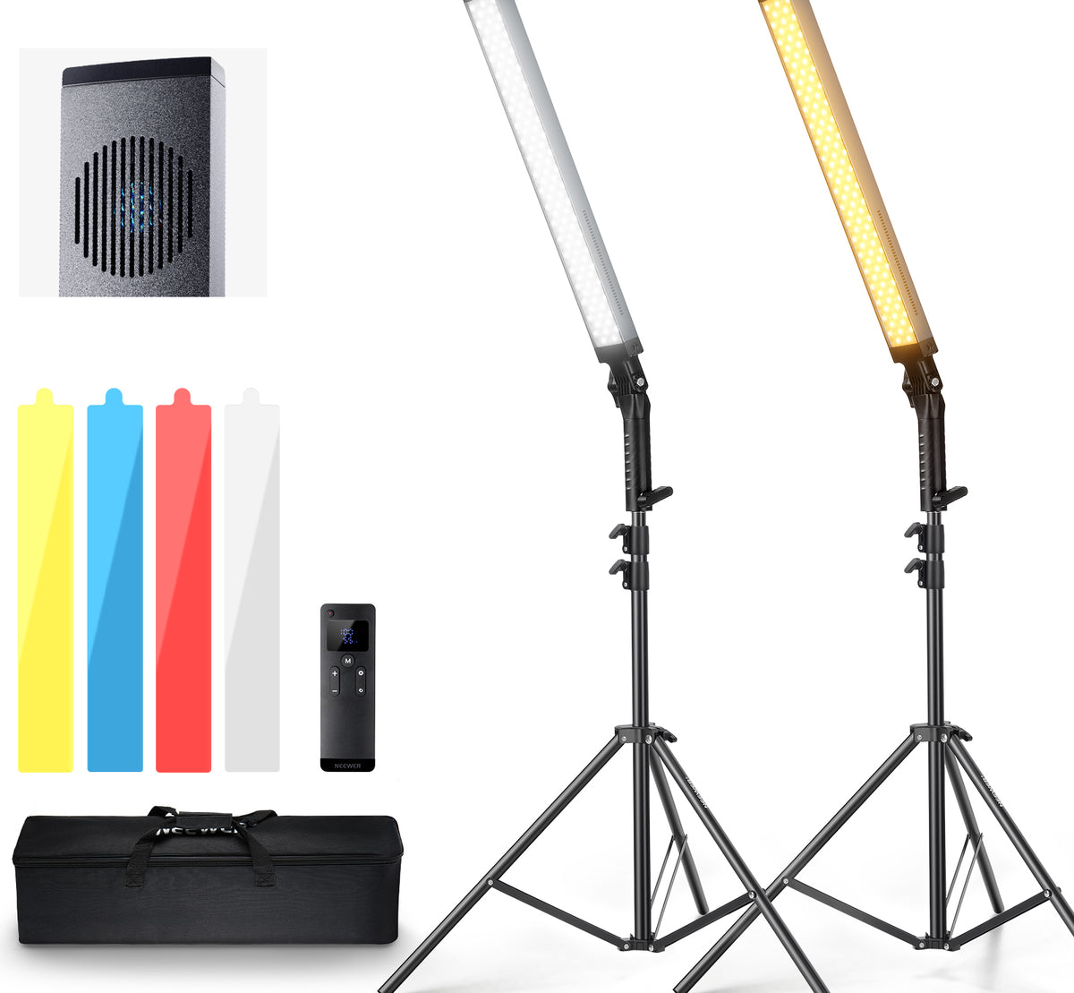 NEEWER BH20B Ultra Upgraded 40W Handheld LED Video Light Stick Kit