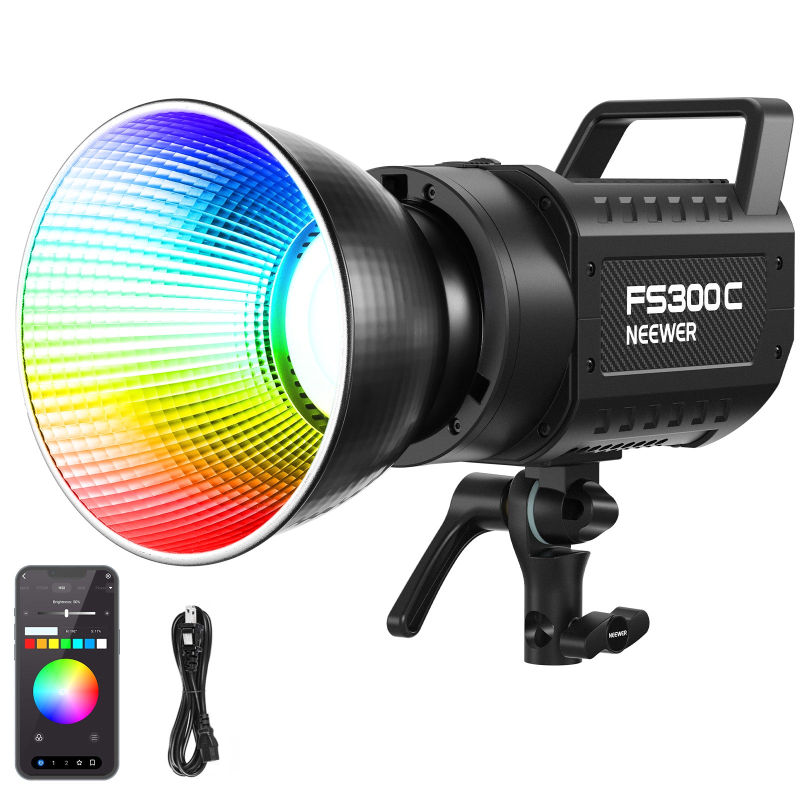 NEEWER FS300C 300W Precisely Dimmed Full RGB Video Light