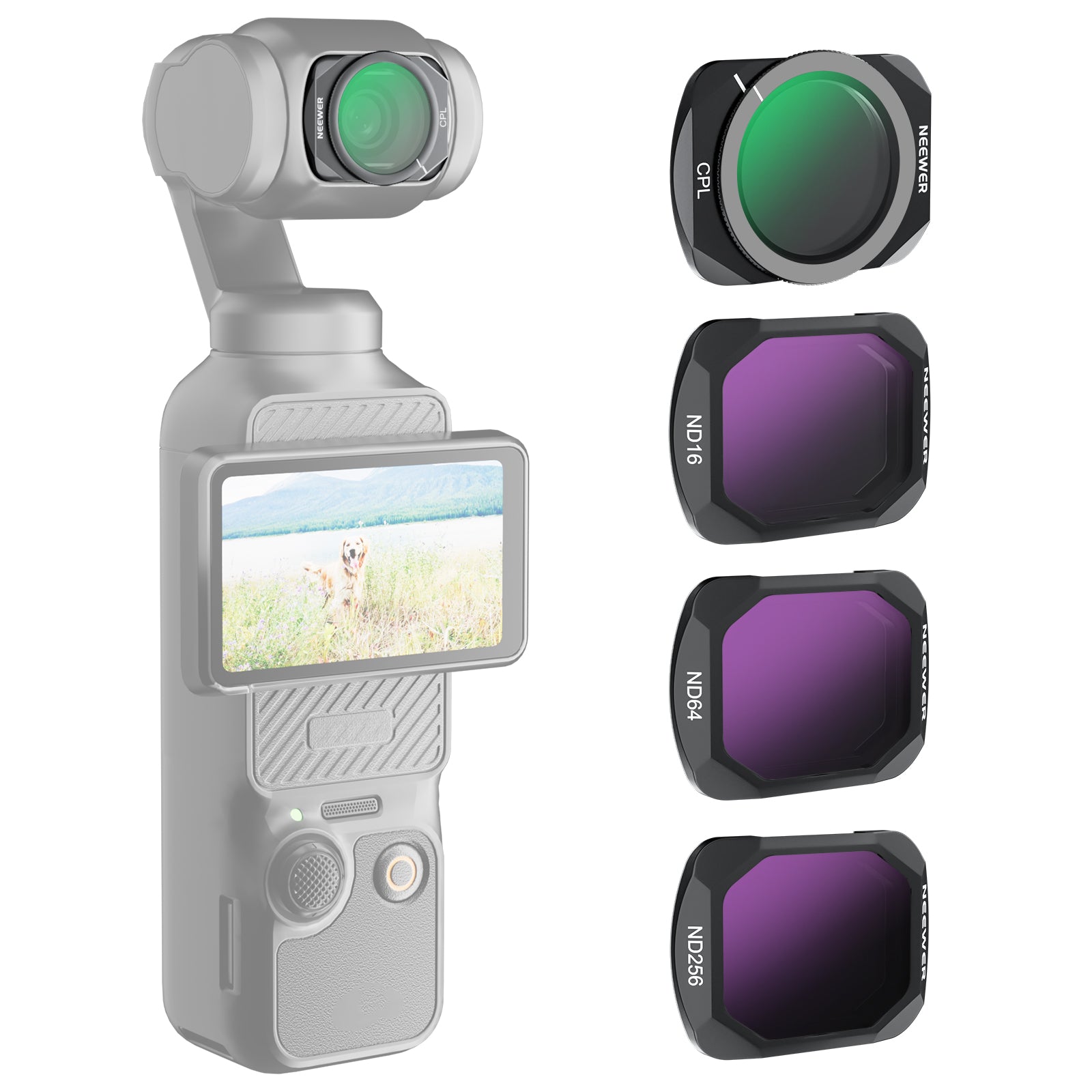 NEEWER FL-P16 ND & CPL Filter Set for DJI Osmo Pocket 4