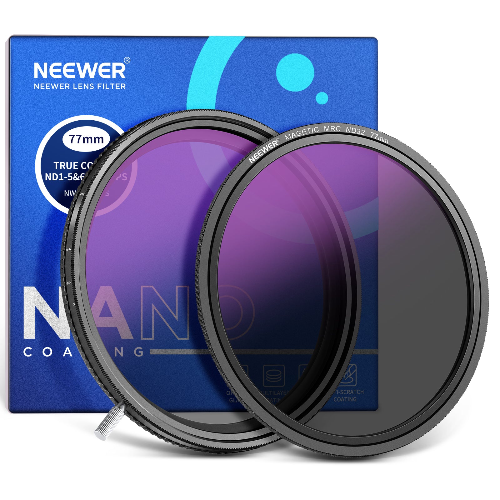 NEEWER ND2-512 HD True Colors Variable ND Lens Filter