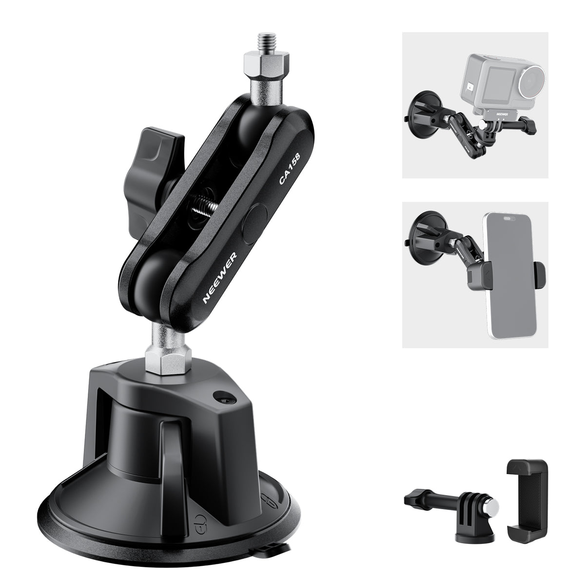 NEEWER CA158 Suction Cup Phone & Camera Mount Kit