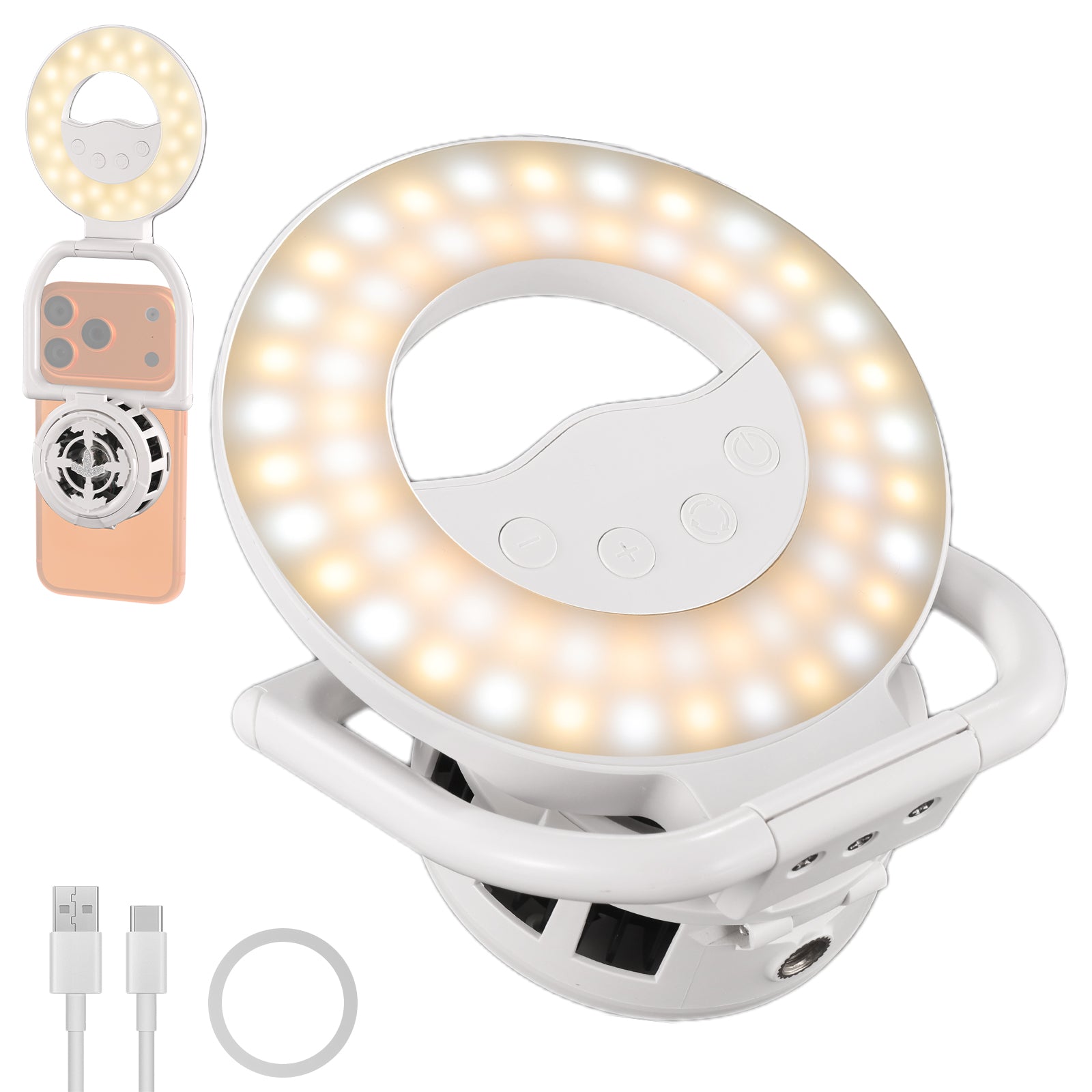 NEEWER N36 Mini Magnetic Selfie Ring Light with phone cooler