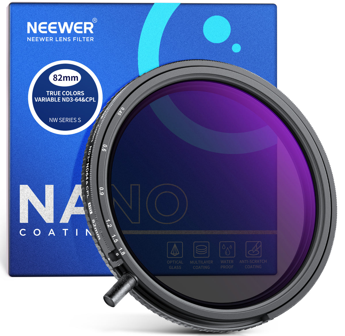 NEEWER ND3-64 True Colors Variable ND&CPL Filter