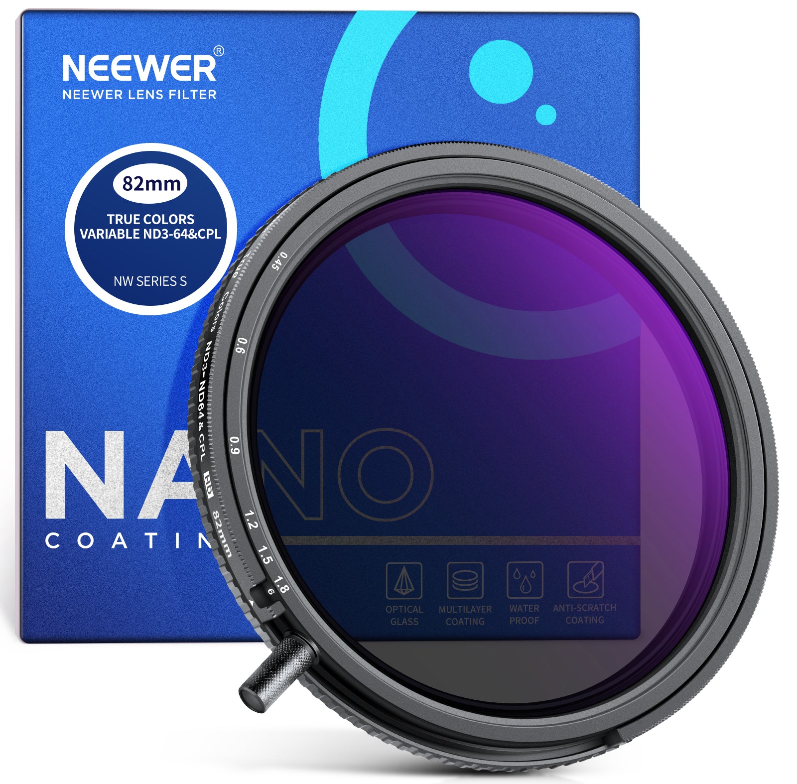 NEEWER ND3-64 True Colors Variable ND&CPL Filter