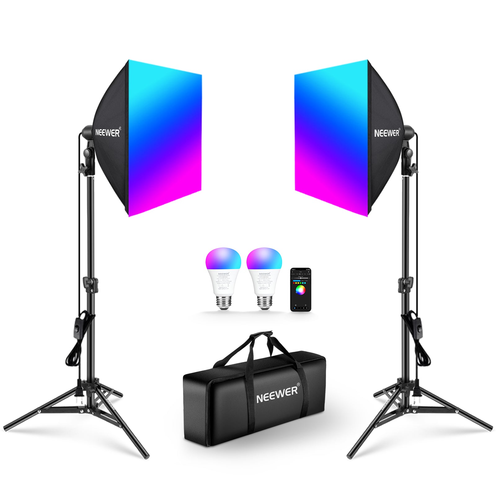 NEEWER NK004 RGB Softbox Lighting Kit