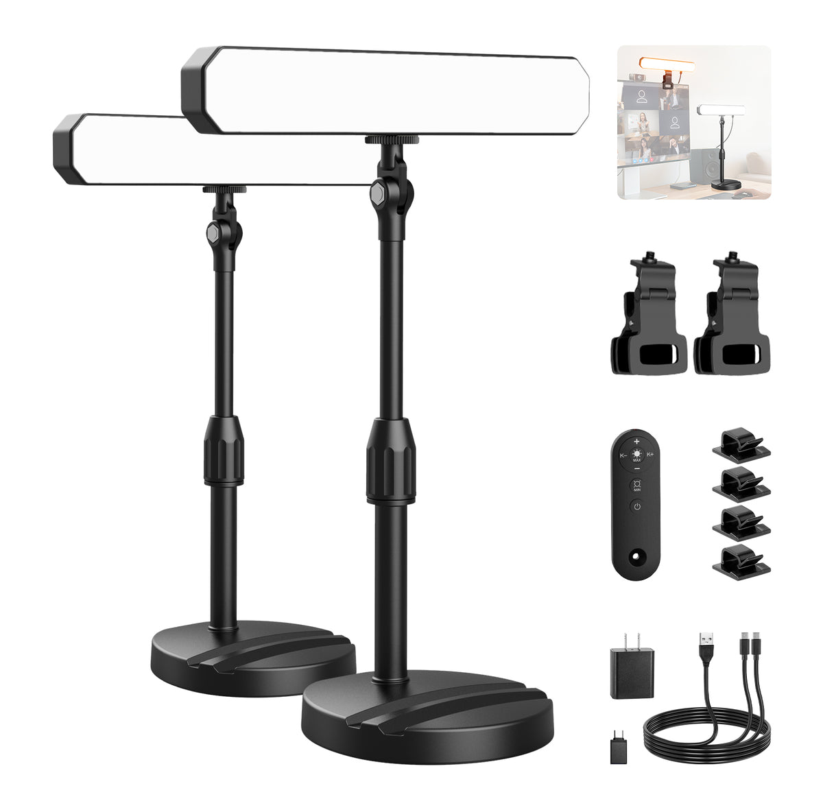 NEEWER L10 Bi Color LED Desktop Light Kit