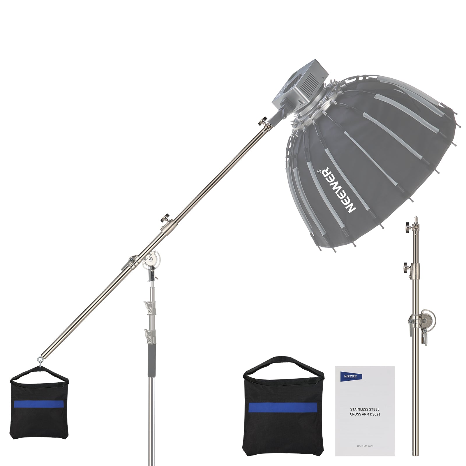 NEEWER DS021 Stainless Steel Adjustable Boom Arm