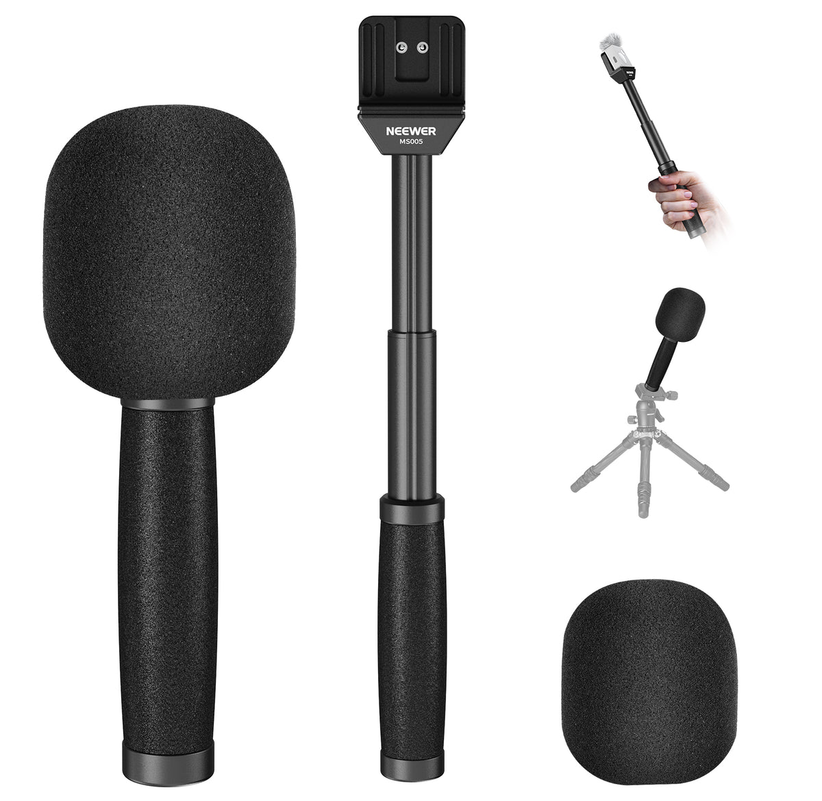 NEEWER MS005 13" Telescopic Lavalier Microphone Handle