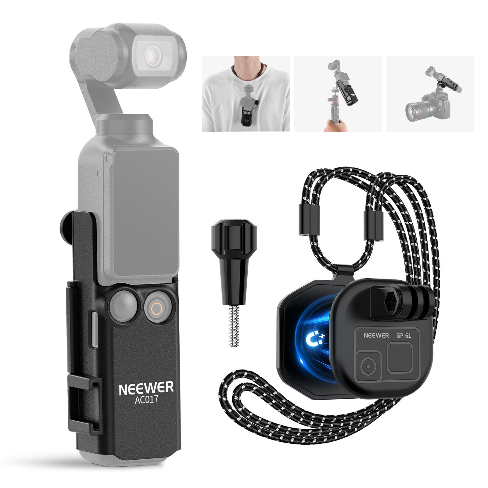 NEEWER AC017+GP-61 Extension Adapter Bracket For Pocket 3