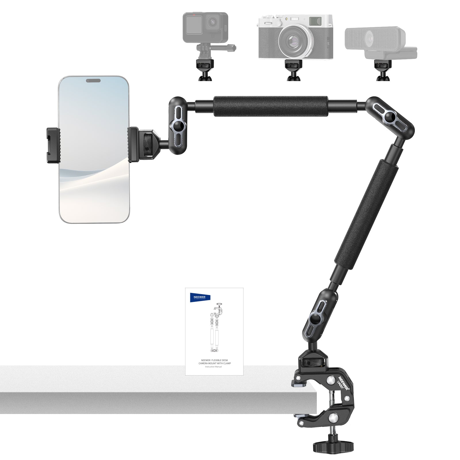 NEEWER UA057 Flexible Desk Camera Mount with Clamp