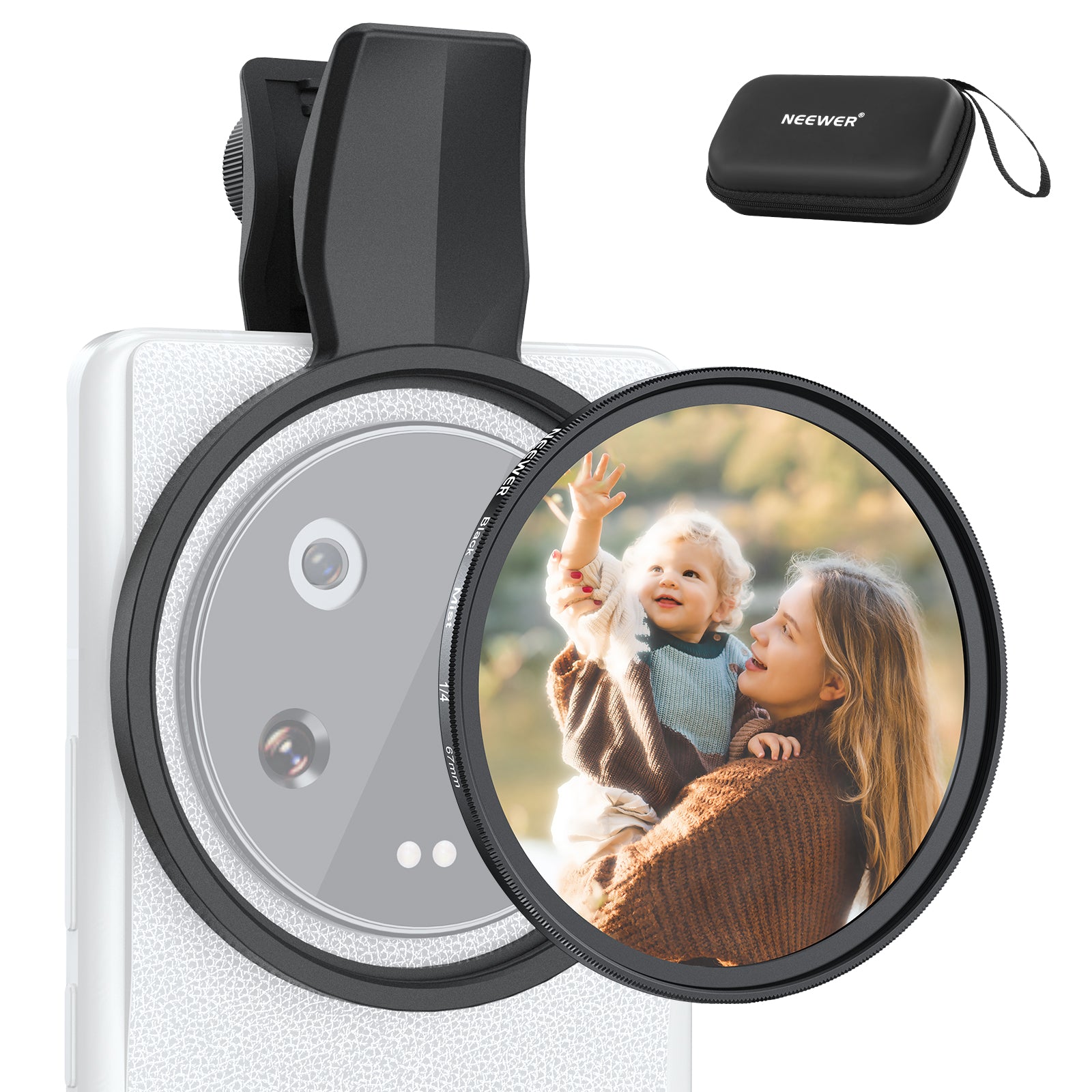 NEEWER FL-B20 Black Diffusion Phone Filter for Android