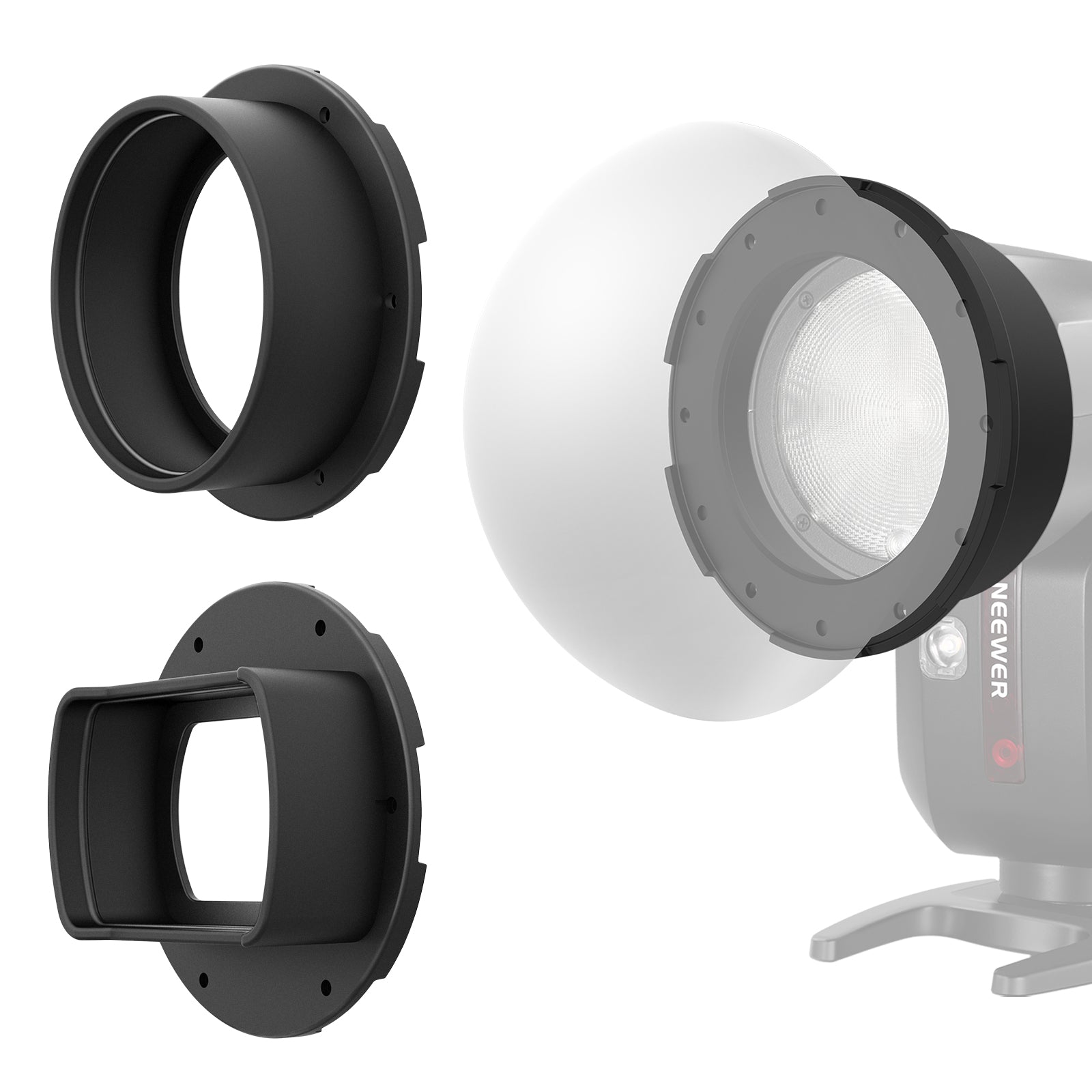 NEEWER CRS1 Flash Magnetic Adapter Ring For Round & Square Flashes