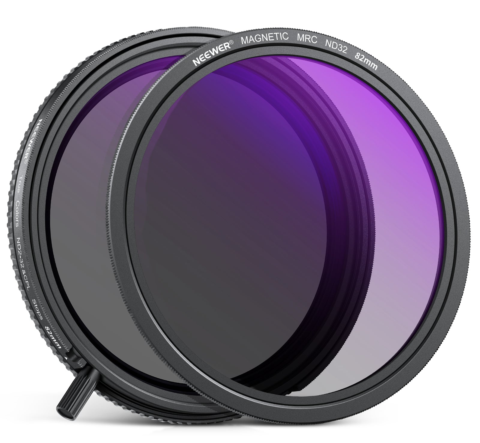 NEEWER True Colors Variable ND2-32 & CPL with Magnetic ND32 Filter Set