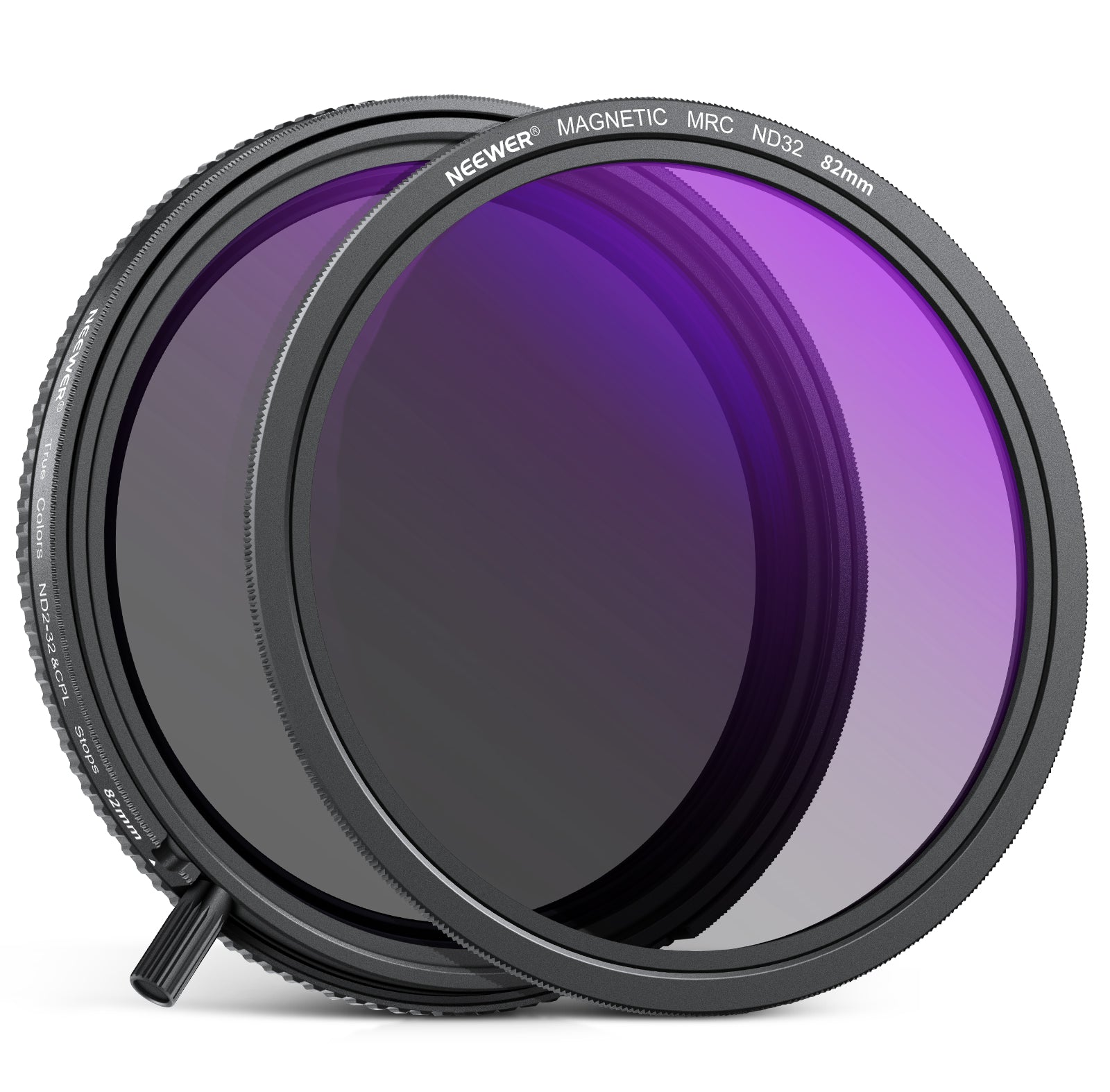 NEEWER True Colors Variable ND2-32 & CPL with Magnetic ND32 Filter Set