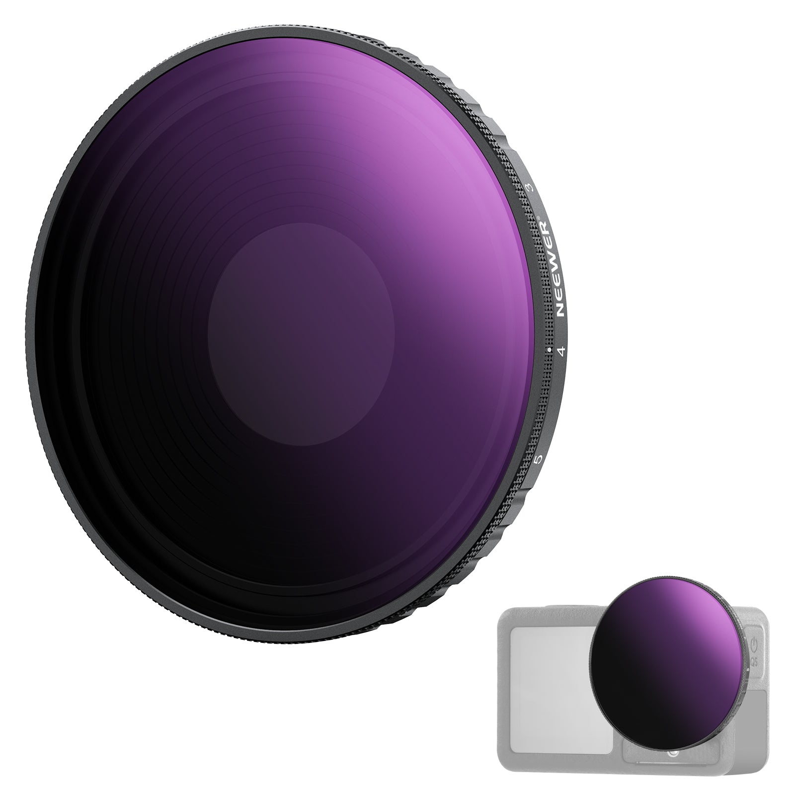 NEEWER Variable ND8-32 Filter For DJI Osmo Action 5 Pro & Action 4