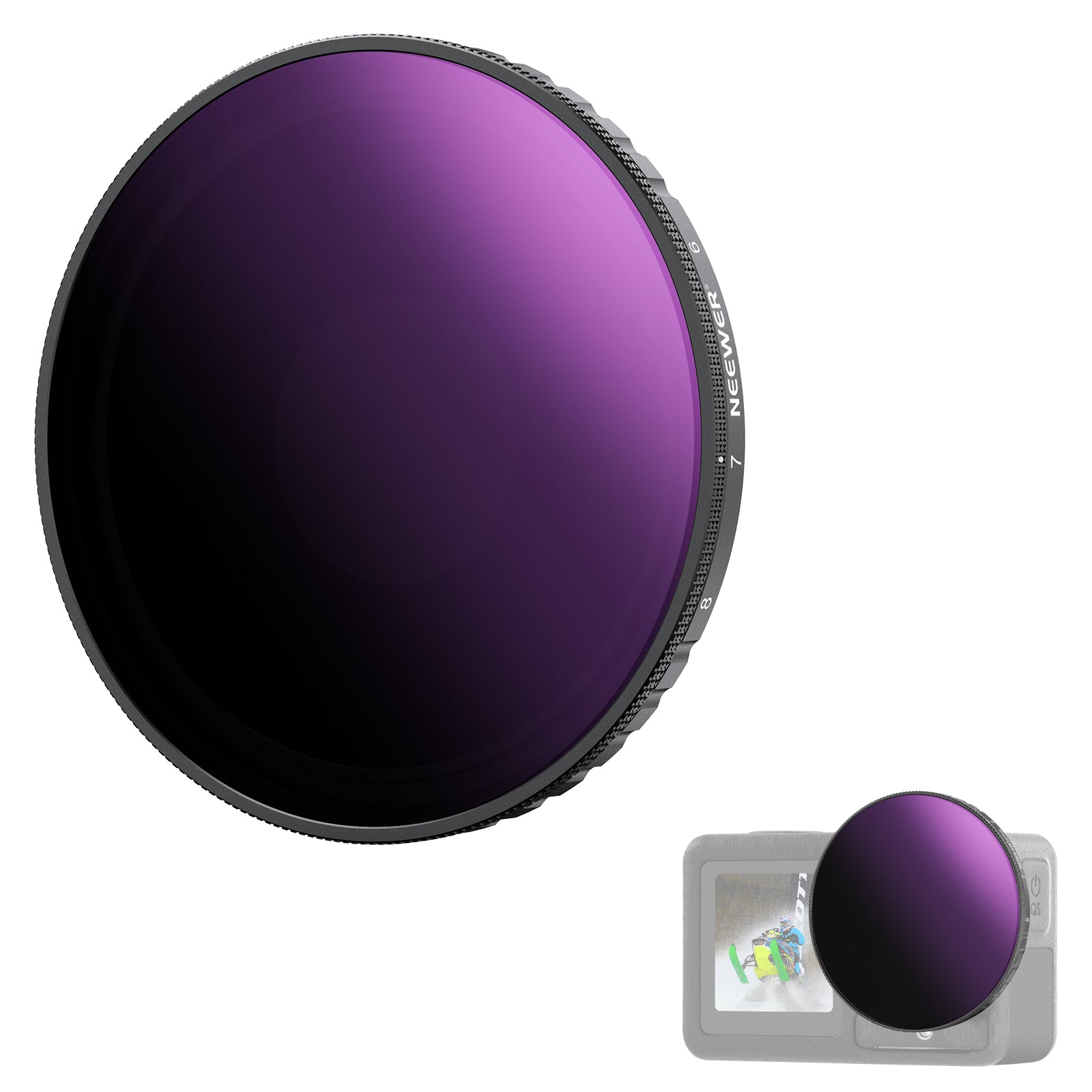 NEEWER Variable ND64-256 Filter For DJI Osmo Action 5 Pro & Action 4