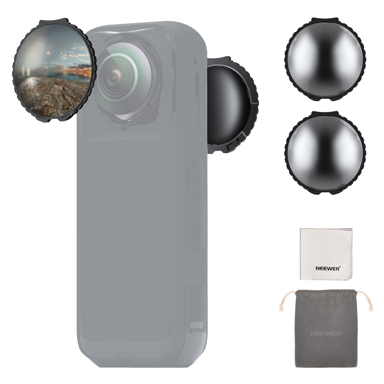 NEEWER ND64 Lens Filters Compatible with Insta360 X5