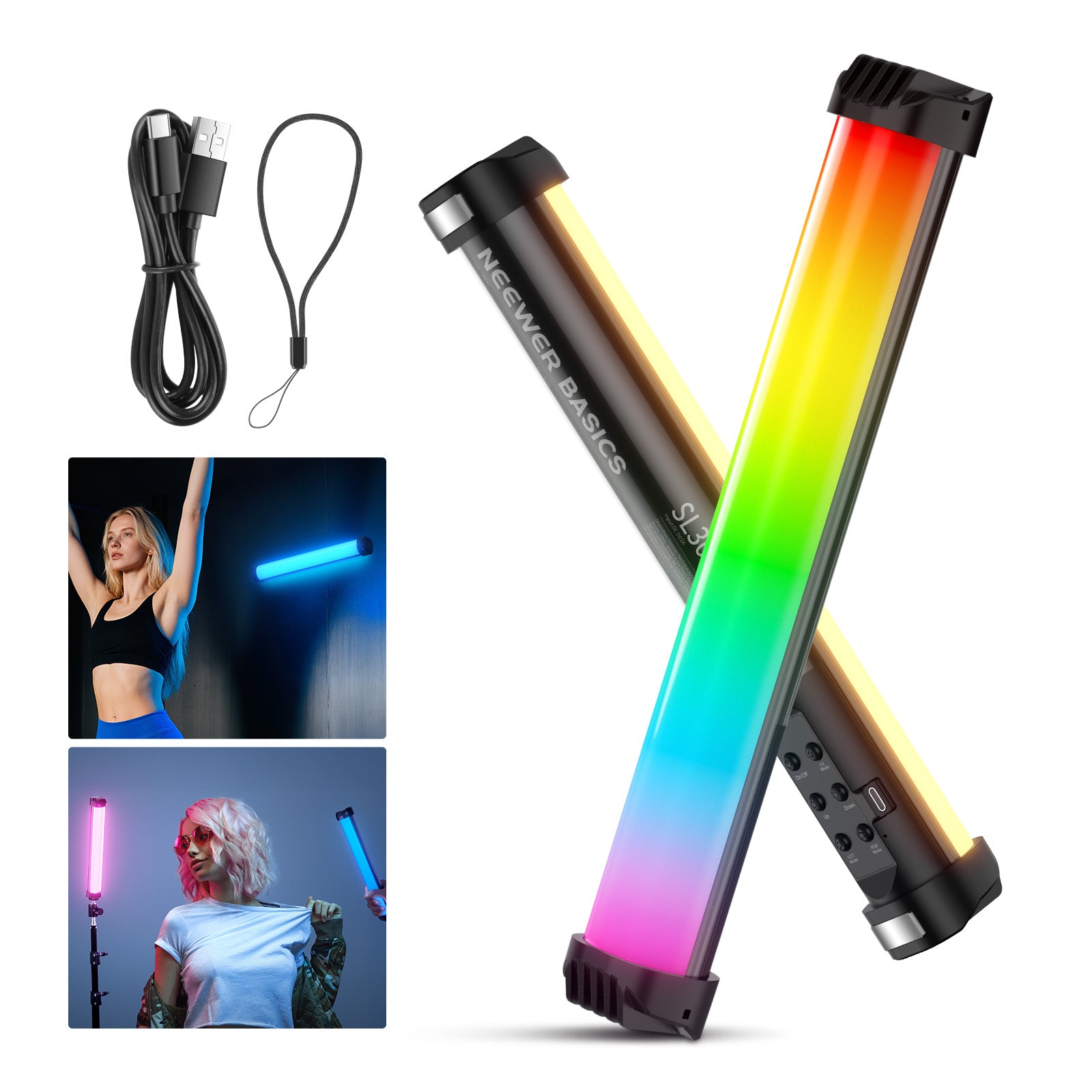 NEEWER SL30 Magnetic Portable Handheld RGB Light Wand