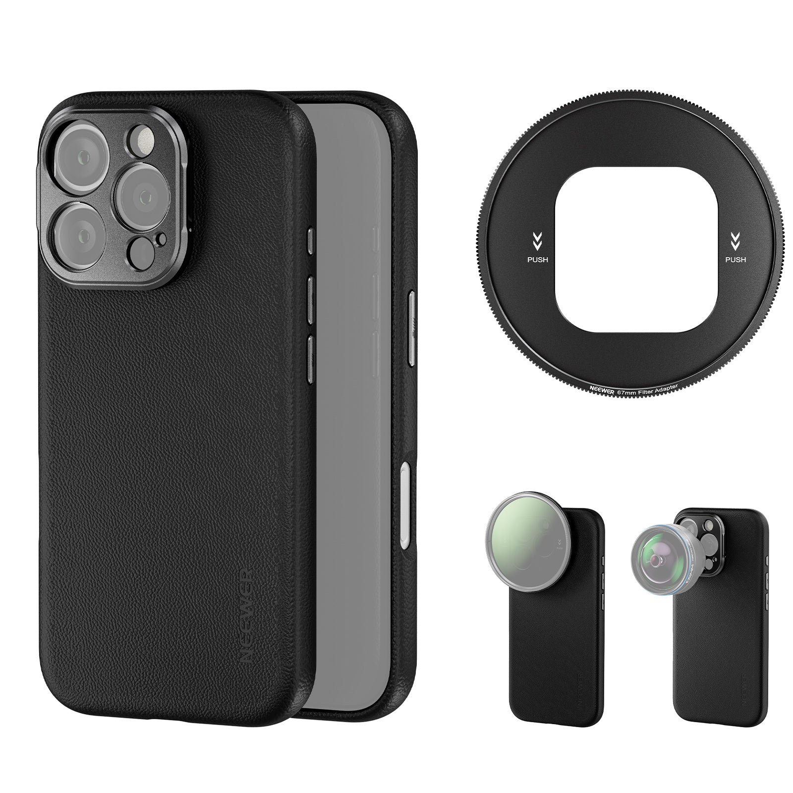 NEEWER PA083 Black Case For iPhone 16 Pro