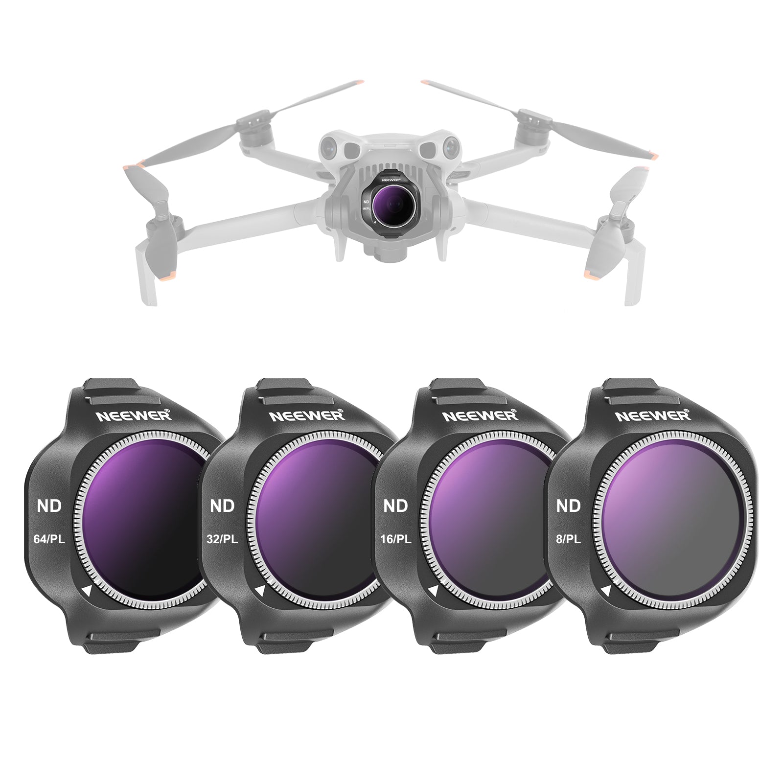 NEEWER 4 Pack ND/PL Filter Set Compatible with DJI Mini 5 Pro Drone