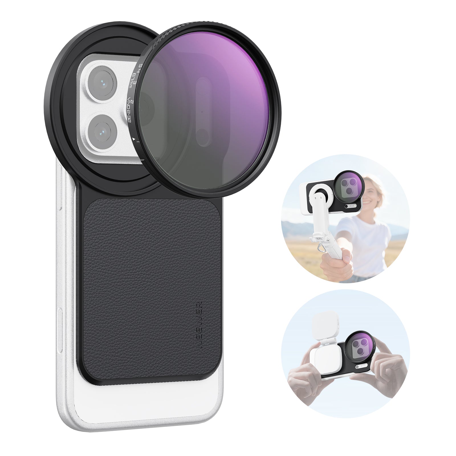 NEEWER FH-07 Magnetic Filter Backplate Kit For iPhone(ND2-32 filter included)
